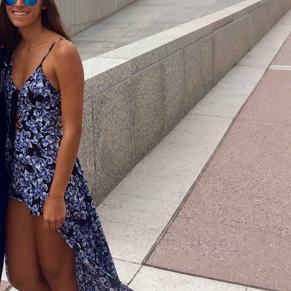 LF maxi dress with shorts in front